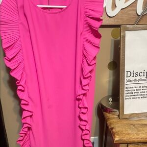 Beautiful pink dress! Large , fits like a med! Perfect for V day!!!!!
